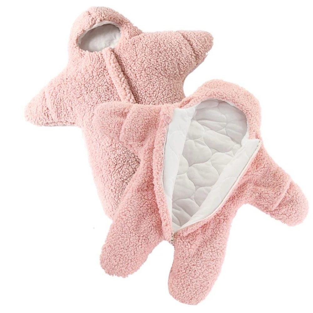 Pink Star-Shaped Baby Footie